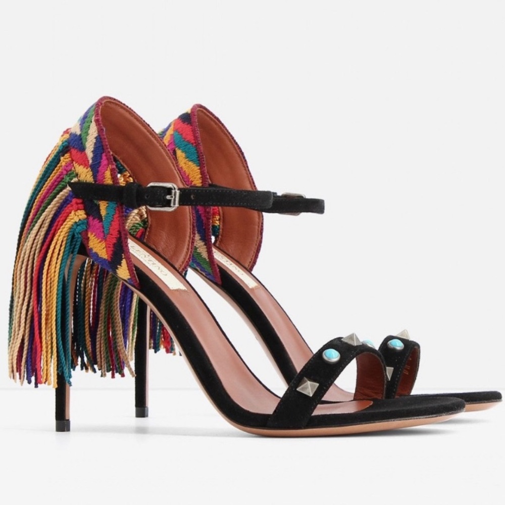 Valentino Garavani Rockstud Fringe Heels